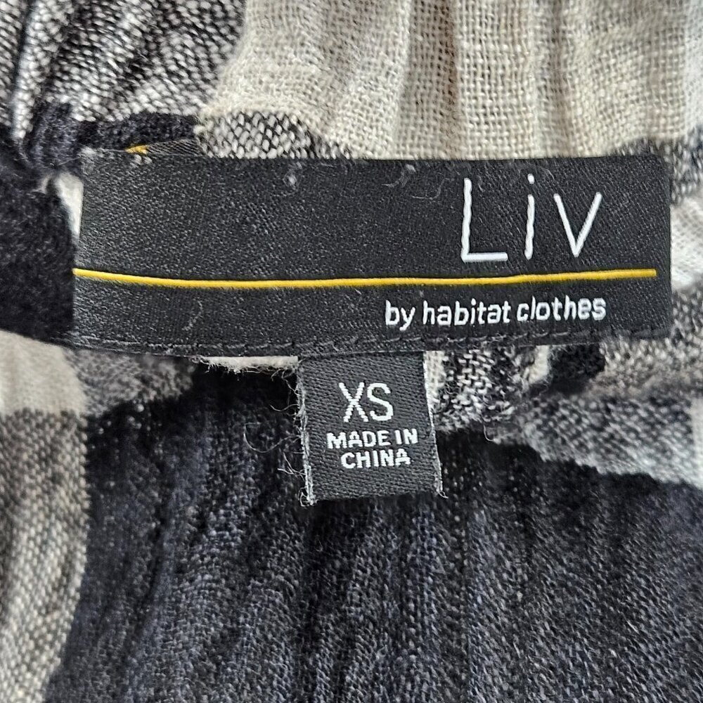 Habitat Liv By Habitat Linen Plaid Lantern Pants Women’s Size XS Lagenlook Artsy - Picture 5 of 11